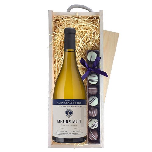 Domaine Alain Chalet & Fils Meursault 75cl White Wine & Truffles, Wooden Box